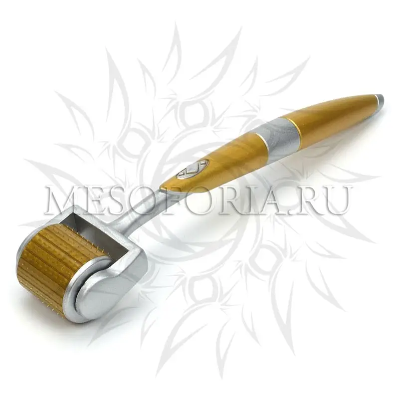 Мезороллер ZGTS  для лица и тела с титановыми позолоченными микроиглами, 192 иглы