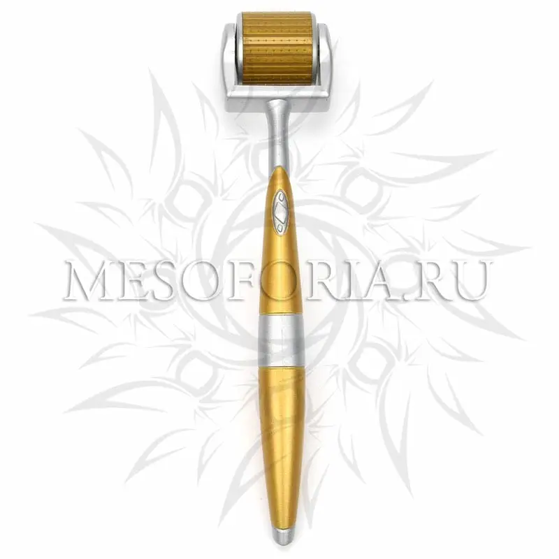 Мезороллер ZGTS  для лица и тела с титановыми позолоченными микроиглами, 192 иглы