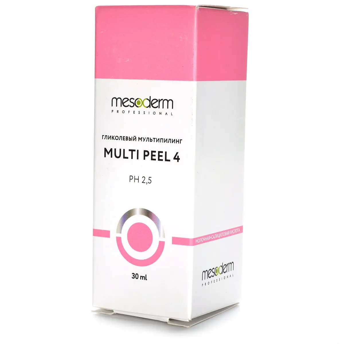 Гликолевый мультипилинг с молочной и салициловой кислотой / Multi Peel 4, Mesoderm (Мезодерм), 30 мл Гликолевый мультипилинг с молочной и салициловой кислотой / Multi Peel 4, Mesoderm (Мезодерм), 30 мл