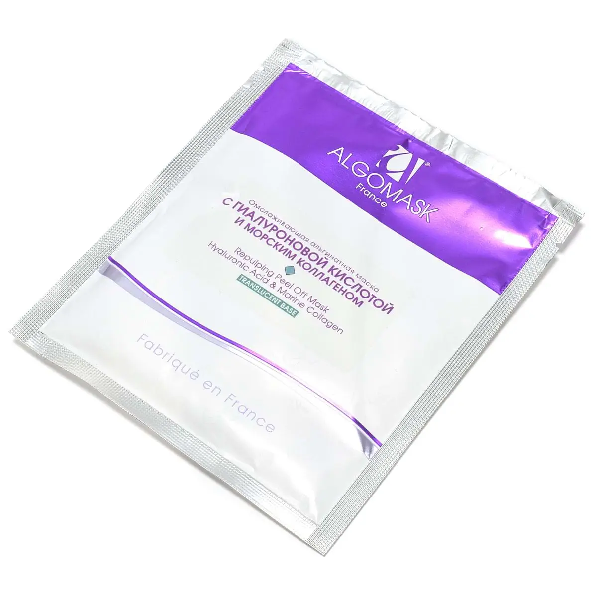 Альгинатная маска для лица омолаживающая с гиалуроновой кислотой и морским коллагеном (транслюцентная), 25 гр Algomask