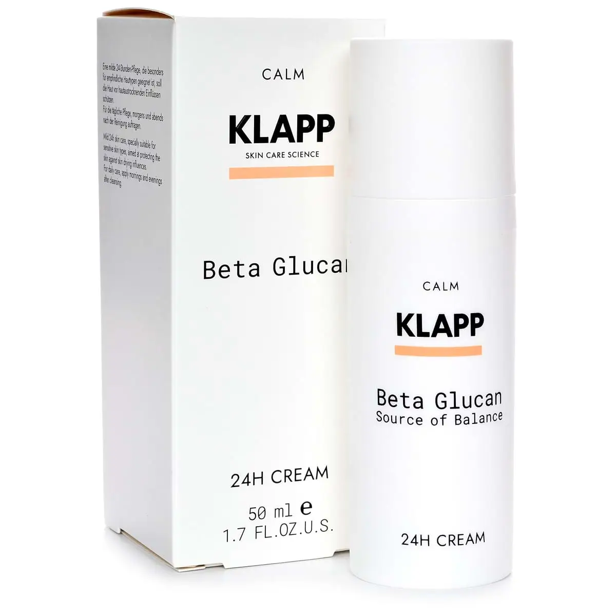 Крем-уход 24 часа для чувствительной кожи лица / 24H Cream, Beta Glucan, Klapp (Клапп) - 50 мл