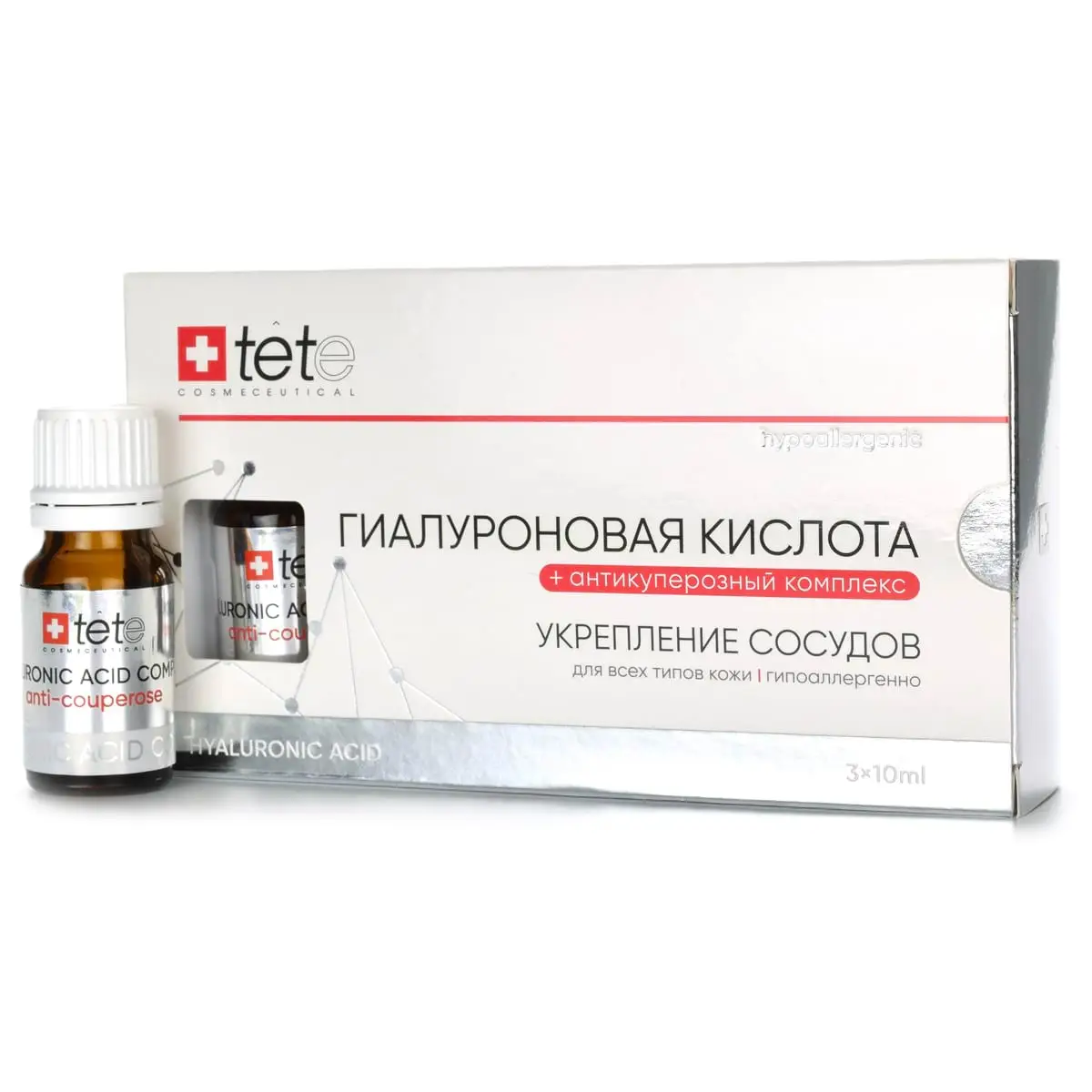 Гиалуроновая кислота + антикуперозный комплекс Tete, 30 мл Гиалуроновая кислота + антикуперозный комплекс Tete, 30 мл
