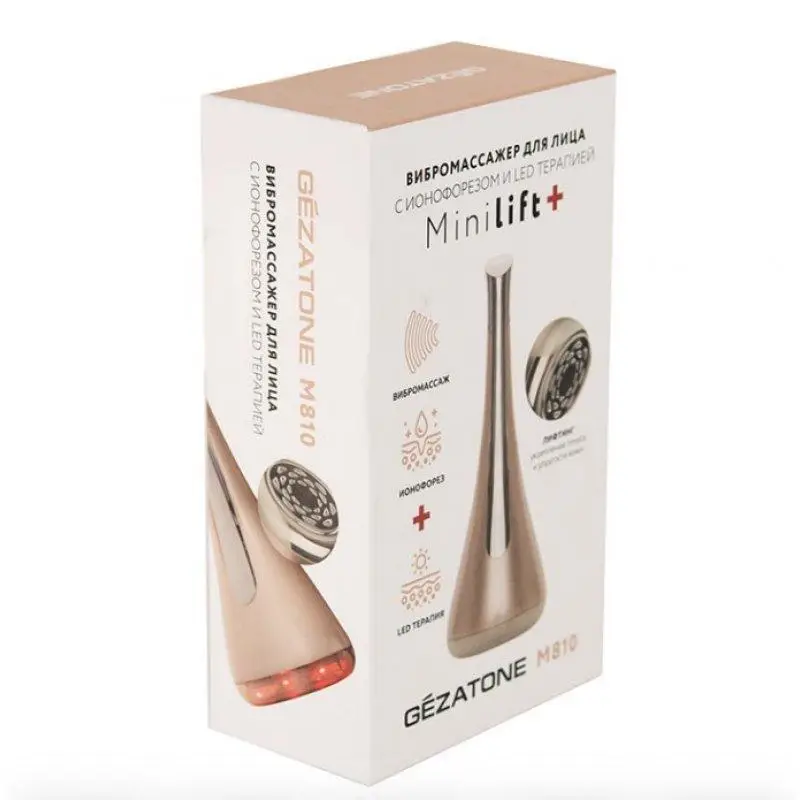Вибромассажер для лица и кожи вокруг глаз с ионофорезом и ИК-прогревом Minilift+ m810, Gezatone (Гезатон, Жезатон)