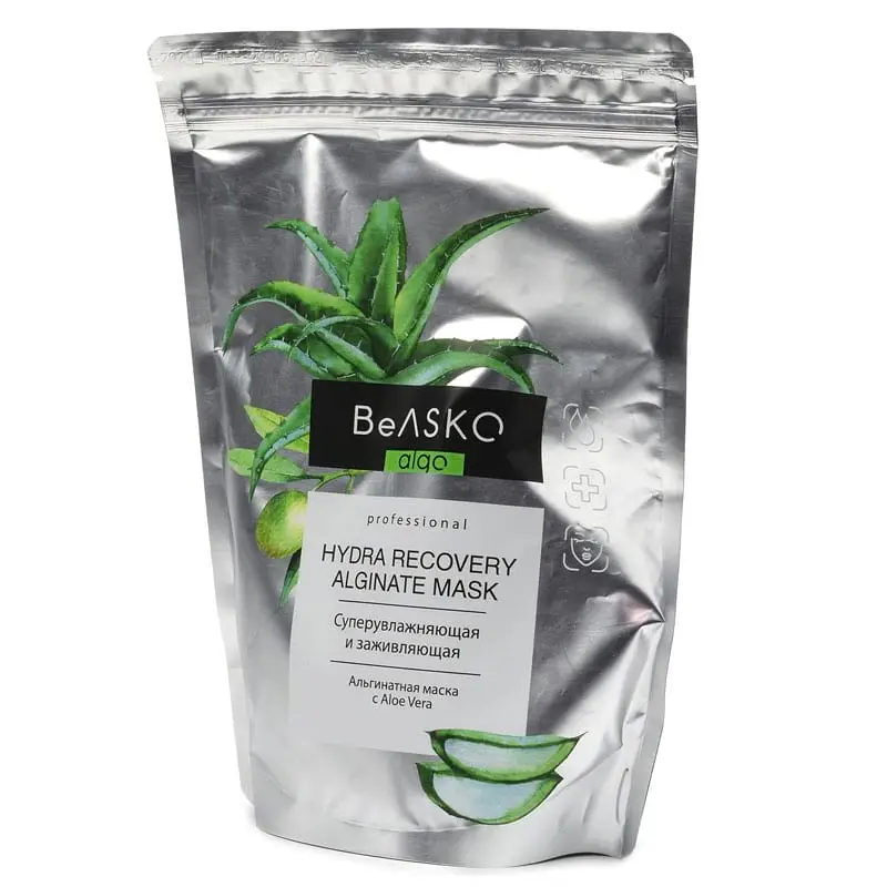 Альгинатная маска суперувлажняющая и заживляющая с Aloe Vera / Hydra Recovery Alginate Mask, BeASKO - 350 гр Альгинатная маска суперувлажняющая и заживляющая с Aloe Vera / Hydra Recovery Alginate Mask, BeASKO - 350 гр