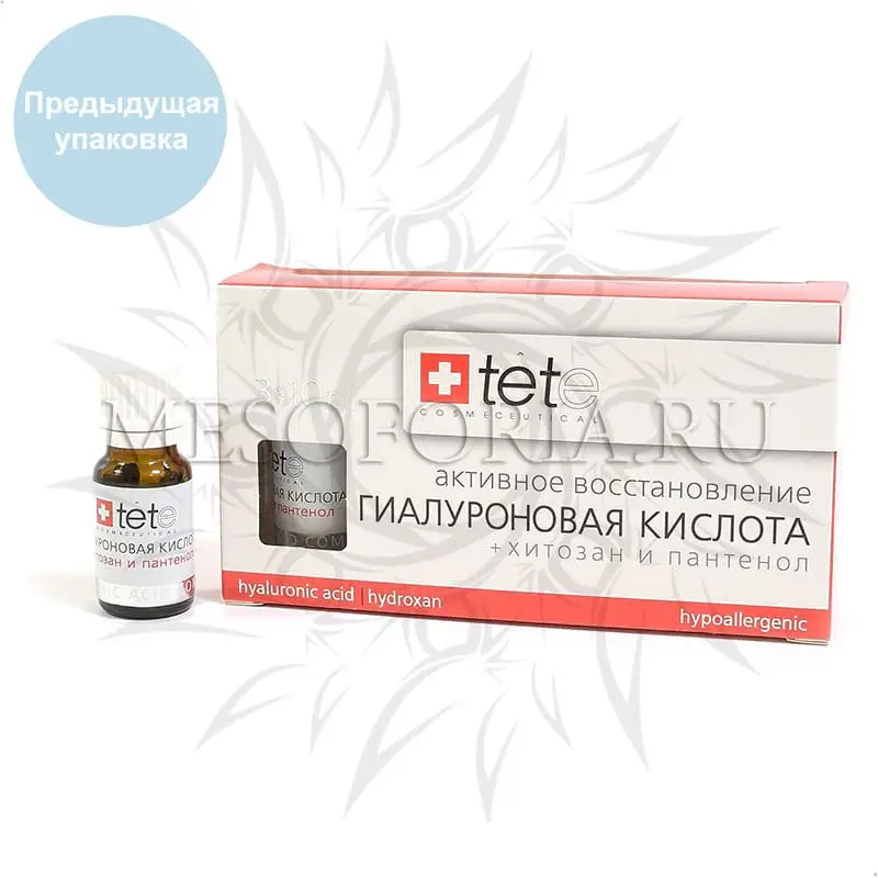 Гиалуроновая кислота + хитозан и пантенол Tete, 30 мл Гиалуроновая кислота + хитозан и пантенол Tete, 30 мл