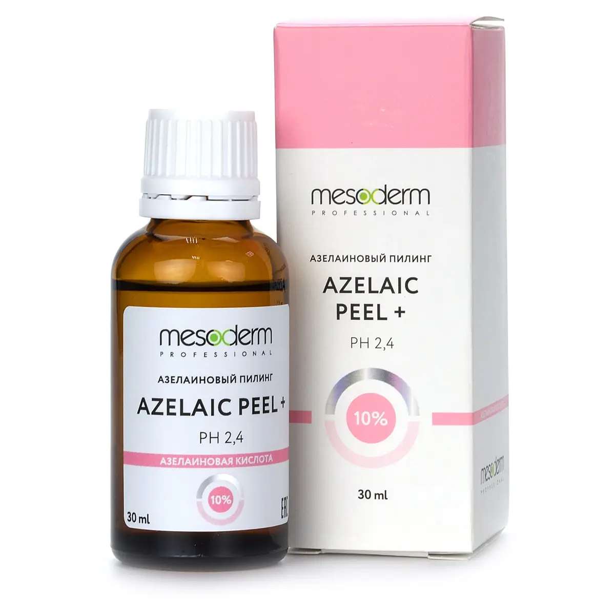 Азелаиновый пилинг с салициловой кислотой и АНА - РНА комплексом / Azelaic Peel + 10% PH 2,4, Mesoderm (Мезодерм), 30 мл Азелаиновый пилинг с салициловой кислотой и АНА - РНА комплексом / Azelaic Peel + 10% PH 2,4, Mesoderm (Мезодерм), 30 мл