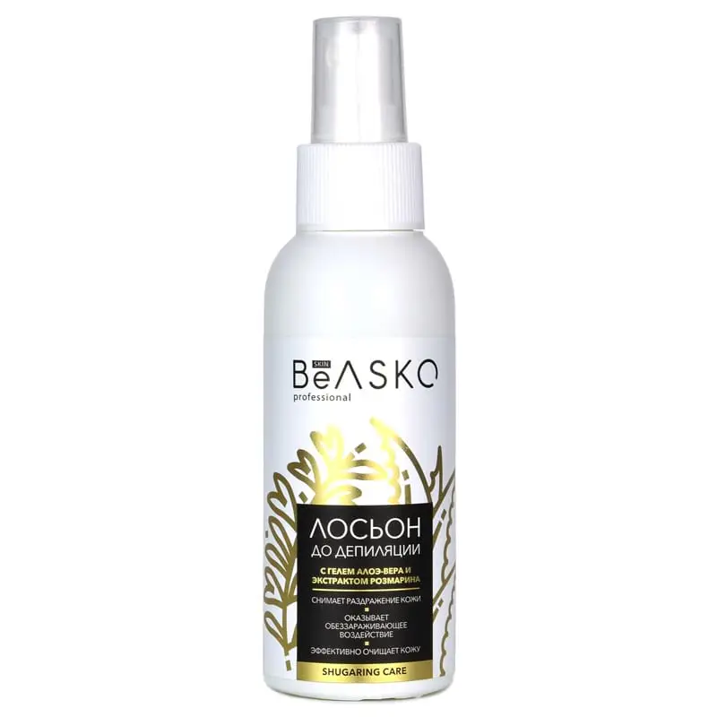 Лосьон до депиляции с гелем алоэ-вера и экстрактом розмарина Shugaring Care BeASKO Skin - 100 мл Лосьон до депиляции с гелем алоэ-вера и экстрактом розмарина Shugaring Care BeASKO Skin - 100 мл