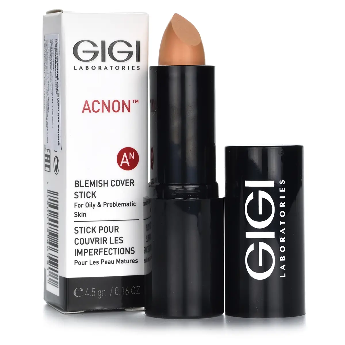 Лечебный карандаш для жирной и проблемной кожи / Blemish Cover Stick, Acnon, GiGi (Джи Джи) - 4,5 гр