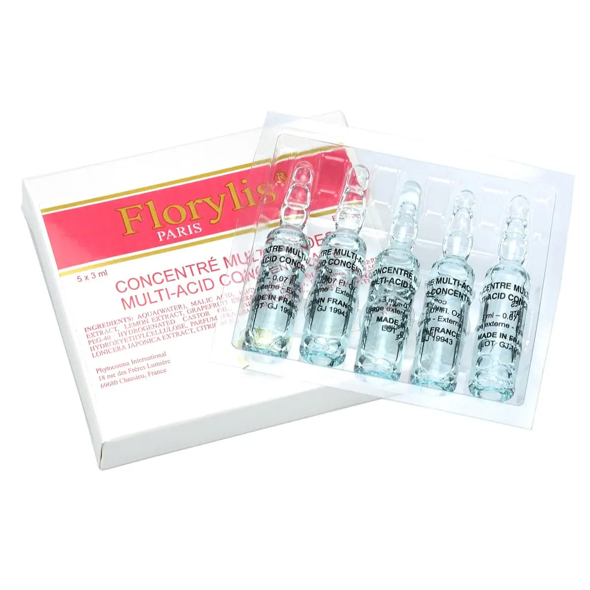 Мультикислотная сыворотка с фруктовыми кислотами / Multi-Acid Concentrate, Florylis (Флорилис) - 5 x 3 мл Мультикислотная сыворотка с фруктовыми кислотами / Multi-Acid Concentrate, Florylis (Флорилис) - 5 x 3 мл