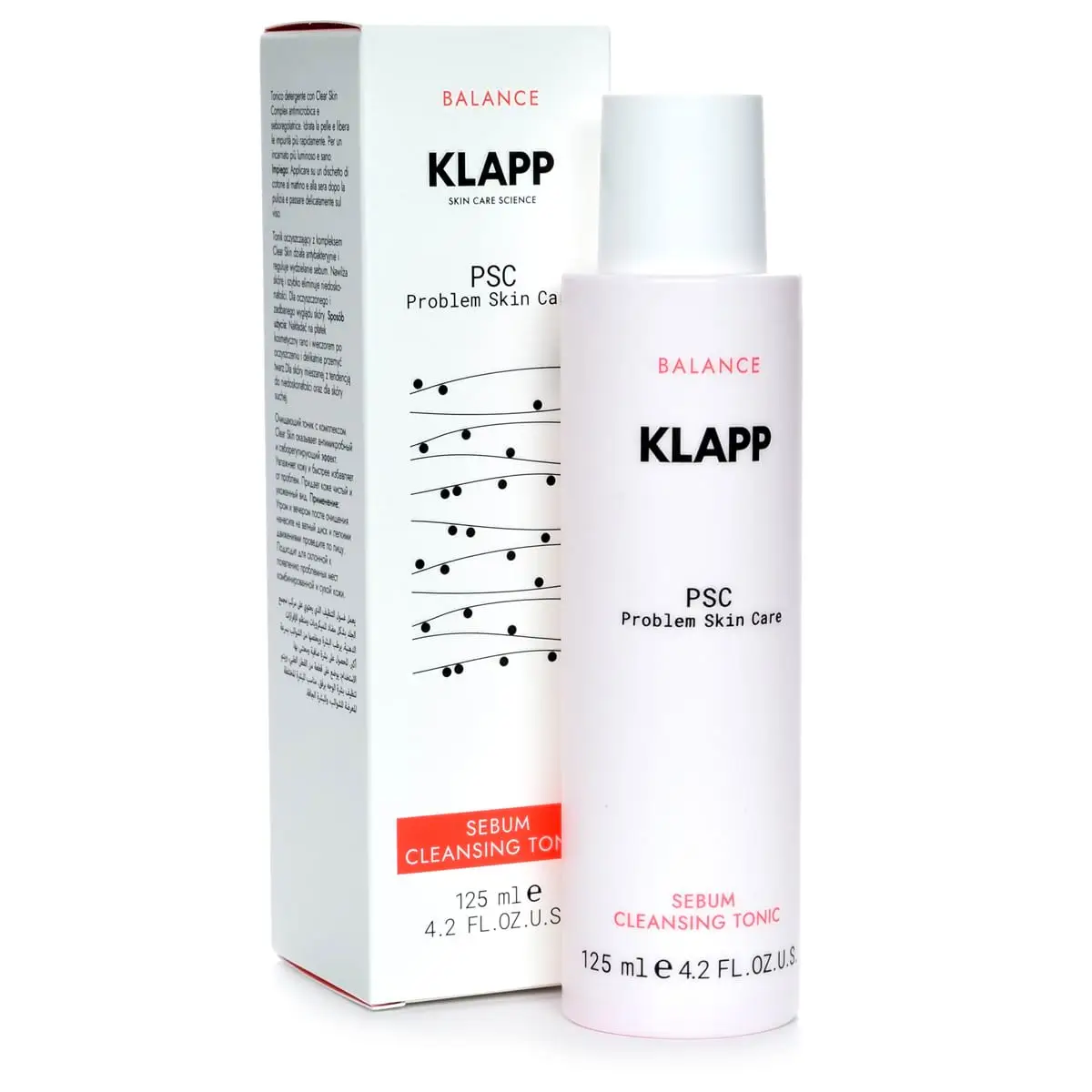 Антисептический очищающий тоник / Sebum Cleansing Tonic, Problem Skin Care PSC, Klapp (Клапп) - 125 мл