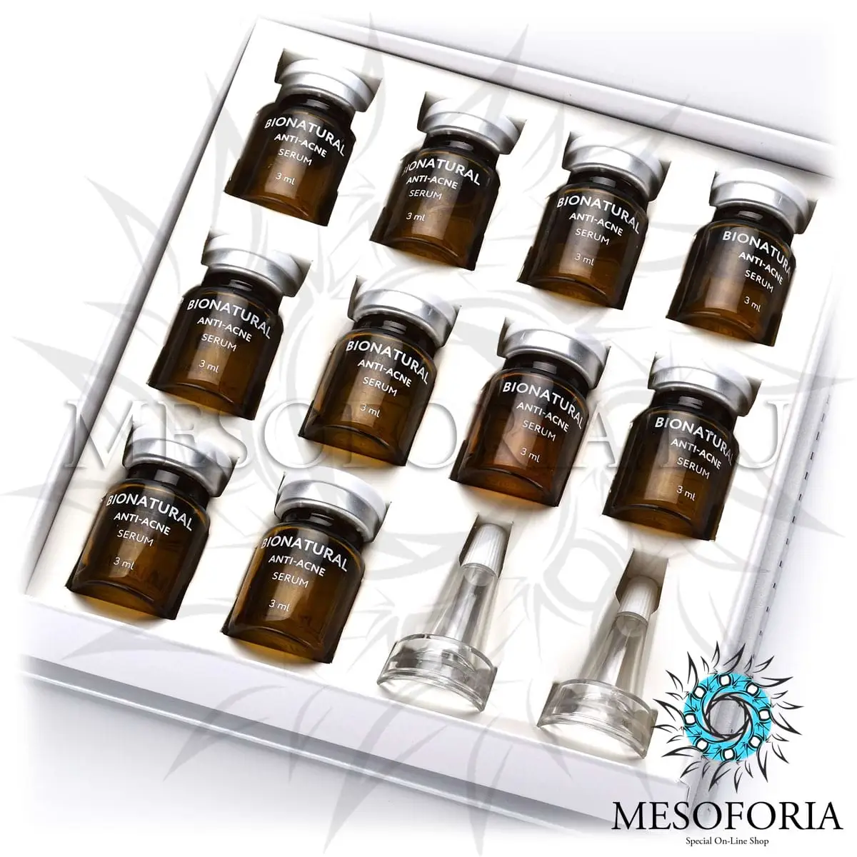 Сыворотка против акне для фракционной мезотерапии / Bionatural Anti Acne Serum, Mesoderm (Мезодерм), 3 мл х 10 шт
