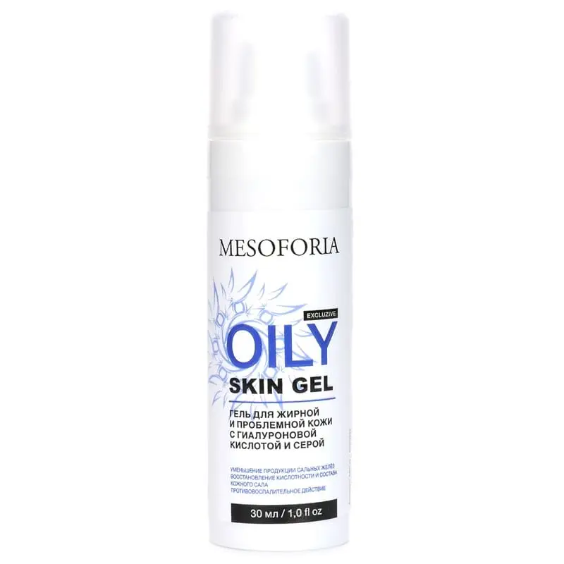 Oily Skin Gel / Гель для жирной и проблемной кожи с гиалуроновой кислотой и серой, Mesoforia (Мезофория) - 30 мл Oily Skin Gel / Гель для жирной и проблемной кожи с гиалуроновой кислотой и серой, Mesoforia (Мезофория) - 30 мл
