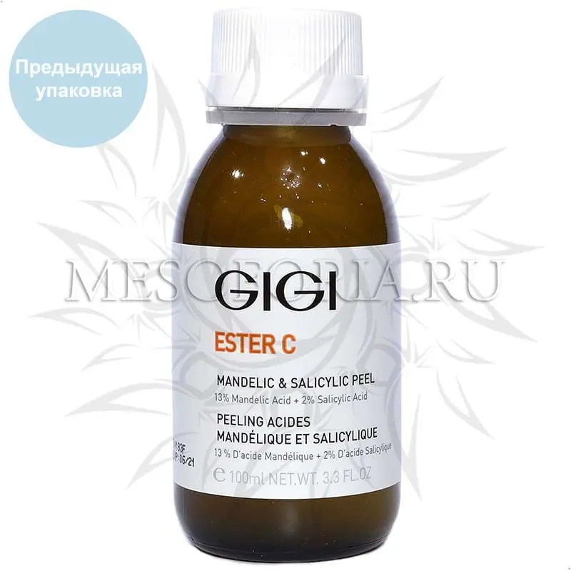 Пилинг-коктейль миндальный 13% + салициловый 2% / Mandelic & Salicylic Peel, Ester C, GiGi (Джи Джи) - 100 мл Пилинг-коктейль миндальный 13% + салициловый 2% / Mandelic & Salicylic Peel, Ester C, GiGi (Джи Джи) - 100 мл