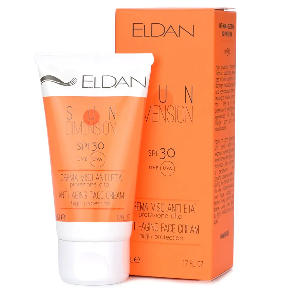 Защита от солнца SPF 30 / Anti-Aging Face Cream High Protection, Eldan Cosmetics (Элдан косметика), 50 мл
