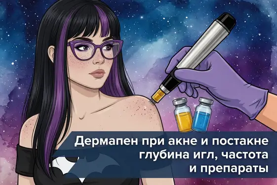 Дермапен при акне и постакне: глубина игл, частота и препараты