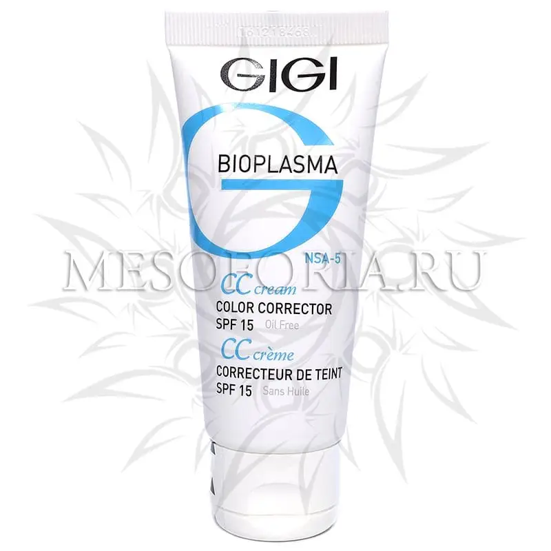 Крем для коррекции цвета кожи с SPF 15 / CC Cream, Bioplasma, GiGi (Джи Джи) - 75 мл Крем для коррекции цвета кожи с SPF 15 / CC Cream, Bioplasma, GiGi (Джи Джи) - 75 мл