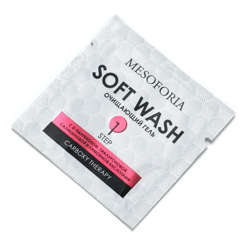 Soft Wash / Очищающий гель с D-пантенолом, гиалуроновой, салициловой и лимонной кислотами, Mesoforia (Мезофория) - 5 х 2 мл