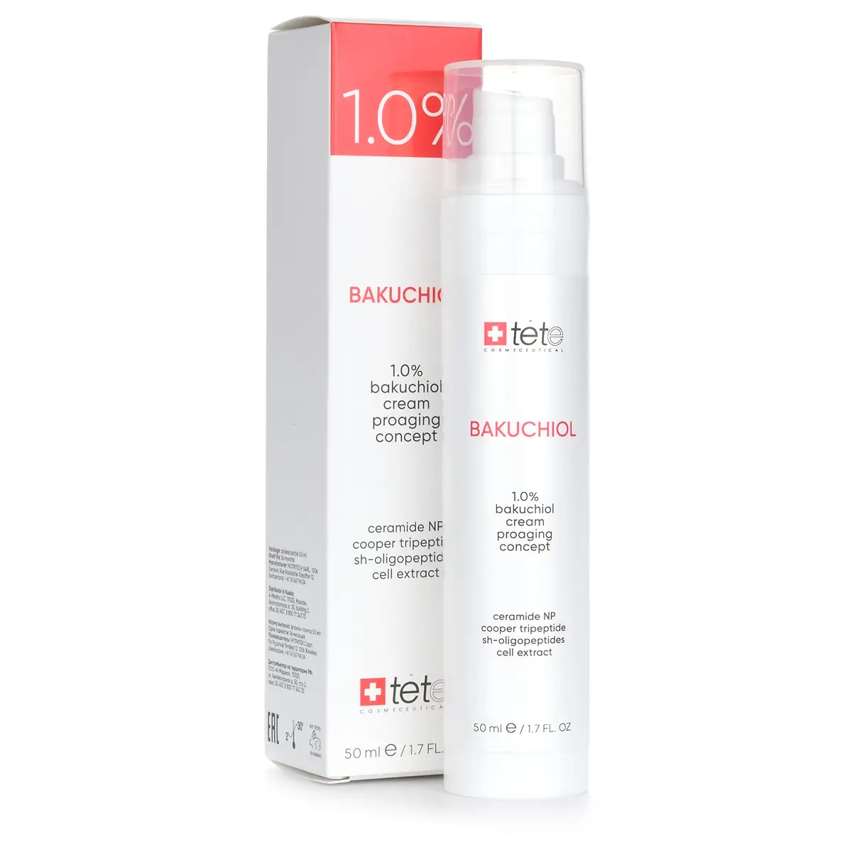 Крем для лица проэйдж с бакучиолом 1% / Bakuchiol Cream, Tete Cosmeceutical - 50 мл