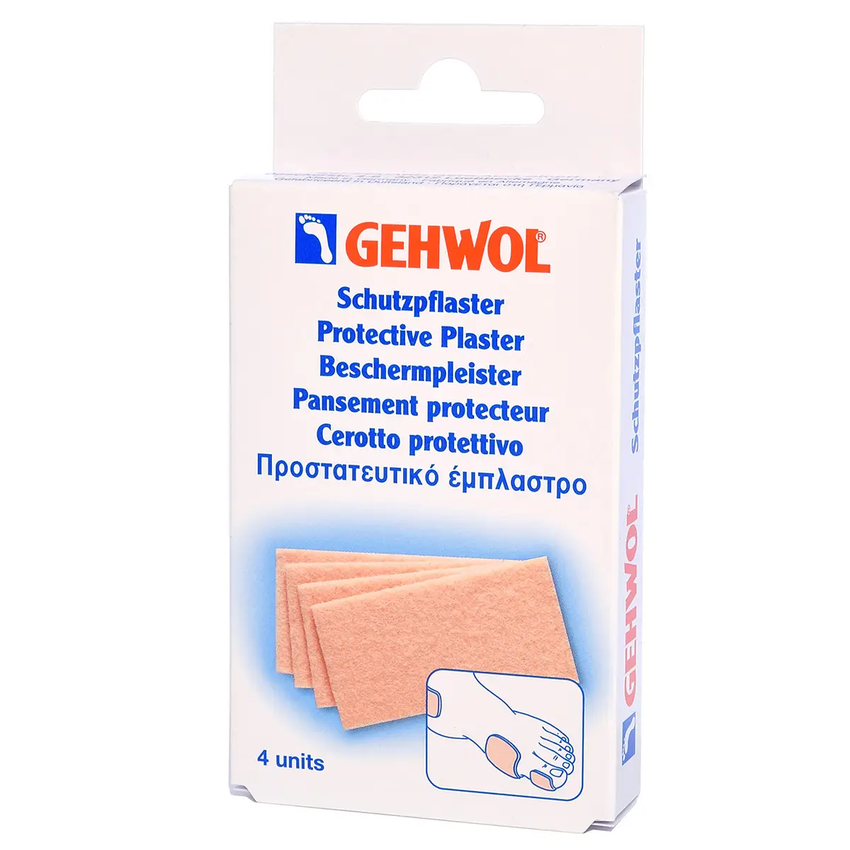 Защитный пластырь толстый / Schutzpflaster Protective Plaster, Gehwol (Геволь), 4 шт Защитный пластырь толстый / Schutzpflaster Protective Plaster, Gehwol (Геволь), 4 шт