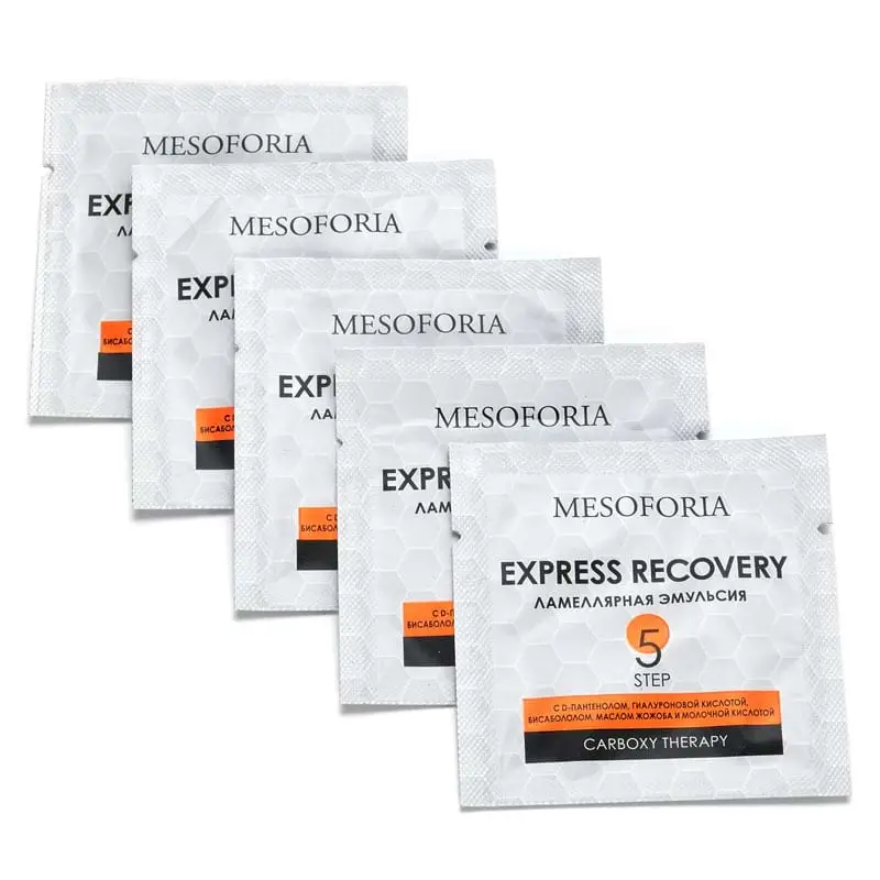 Express Recovery / Ламеллярная эмульсия с D-пантенолом, гиалуроновой кислотой, бисабололом, маслом Жожоба и молочной кислотой, Mesoforia (Мезофория) - 5 х 2 мл