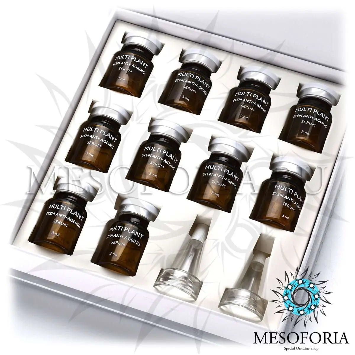 Антивозрастная сыворотка для фракционной мезотерапии / Multi Plant Stem Anti-Ageing Serum, Mesoderm (Мезодерм), 3 мл х 10 шт