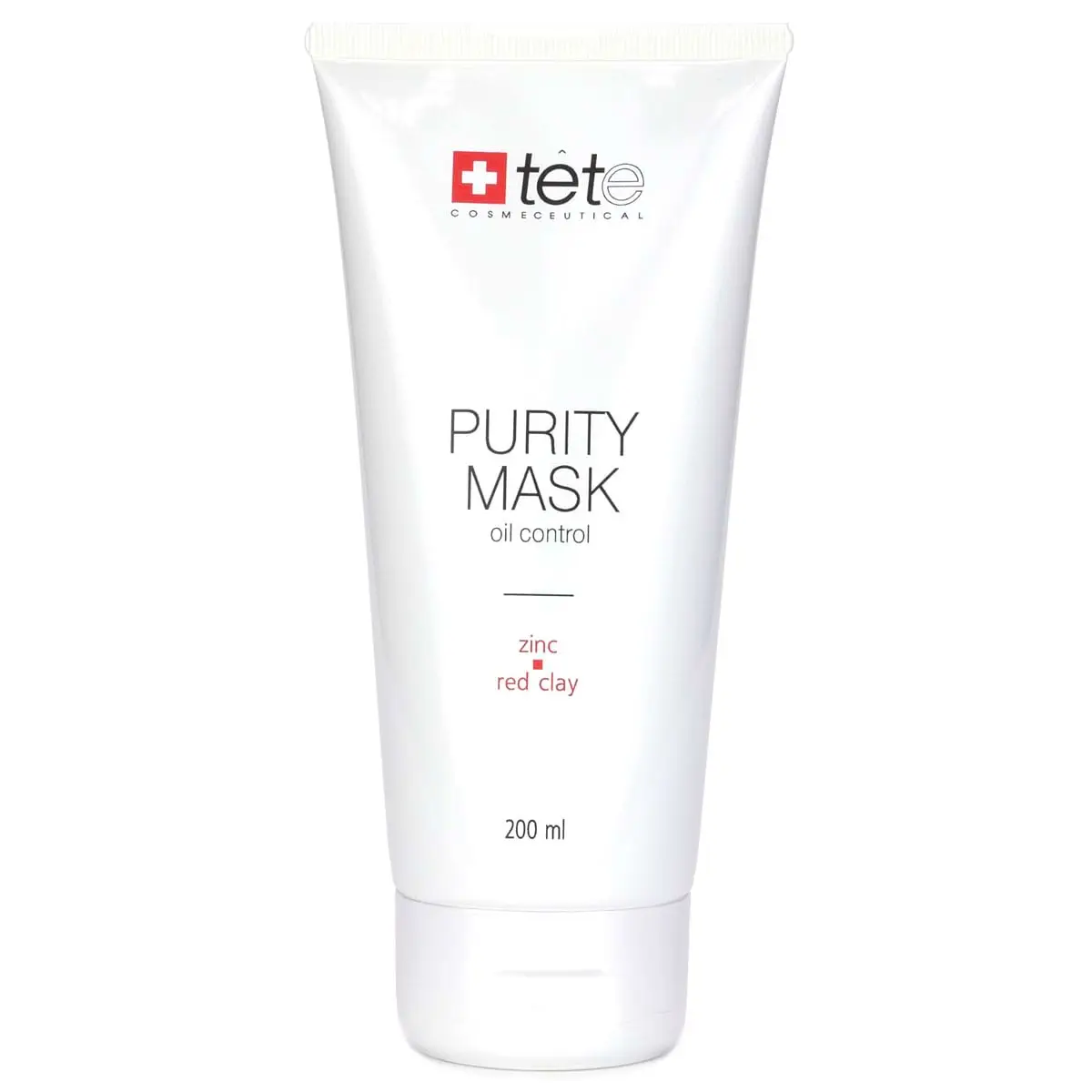Себорегулирующая очищающая маска с цинком и красной глиной / Purity Mask Oil Control, Tete Cosmeceutical - 200 мл Себорегулирующая очищающая маска с цинком и красной глиной / Purity Mask Oil Control, Tete Cosmeceutical - 200 мл