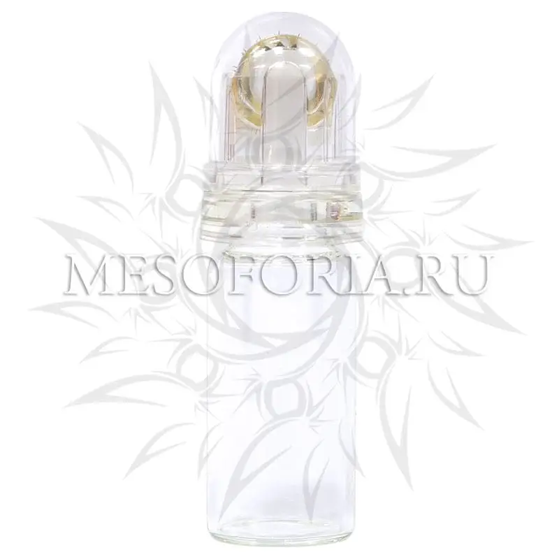 Мезороллер Hydra Roller с ёмкостью для мезококтейля с титановыми позолоченными микроиглами, 64 иглы