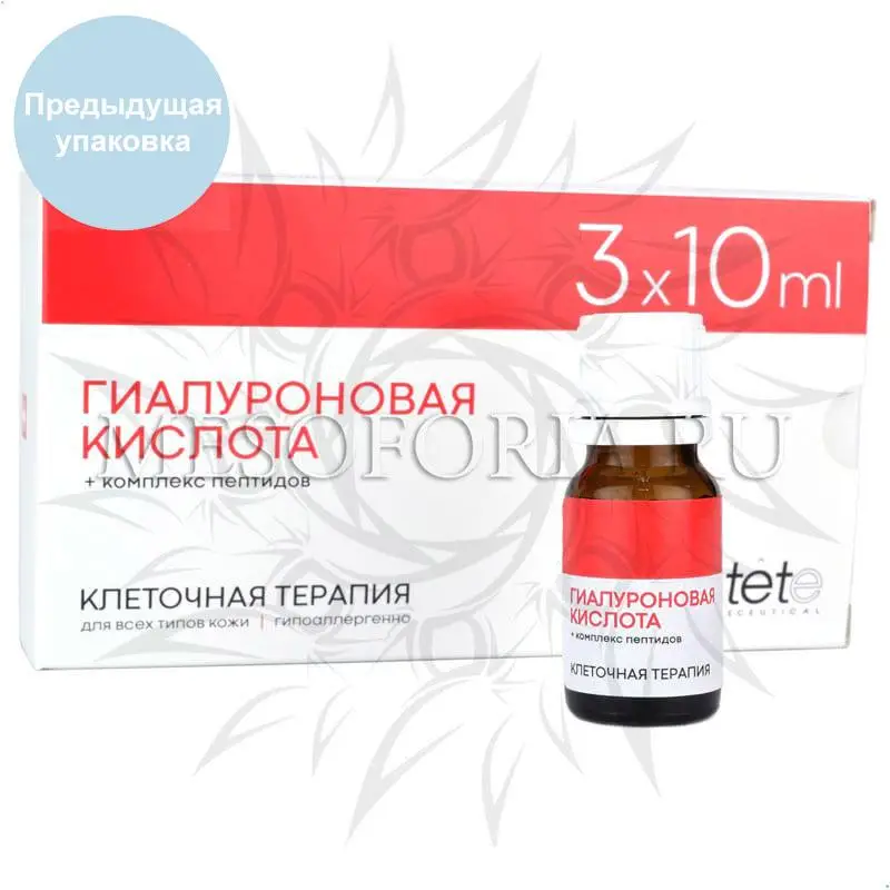 Гиалуроновая кислота + комплекс пептидов Tete, 30 мл Гиалуроновая кислота + комплекс пептидов Tete, 30 мл