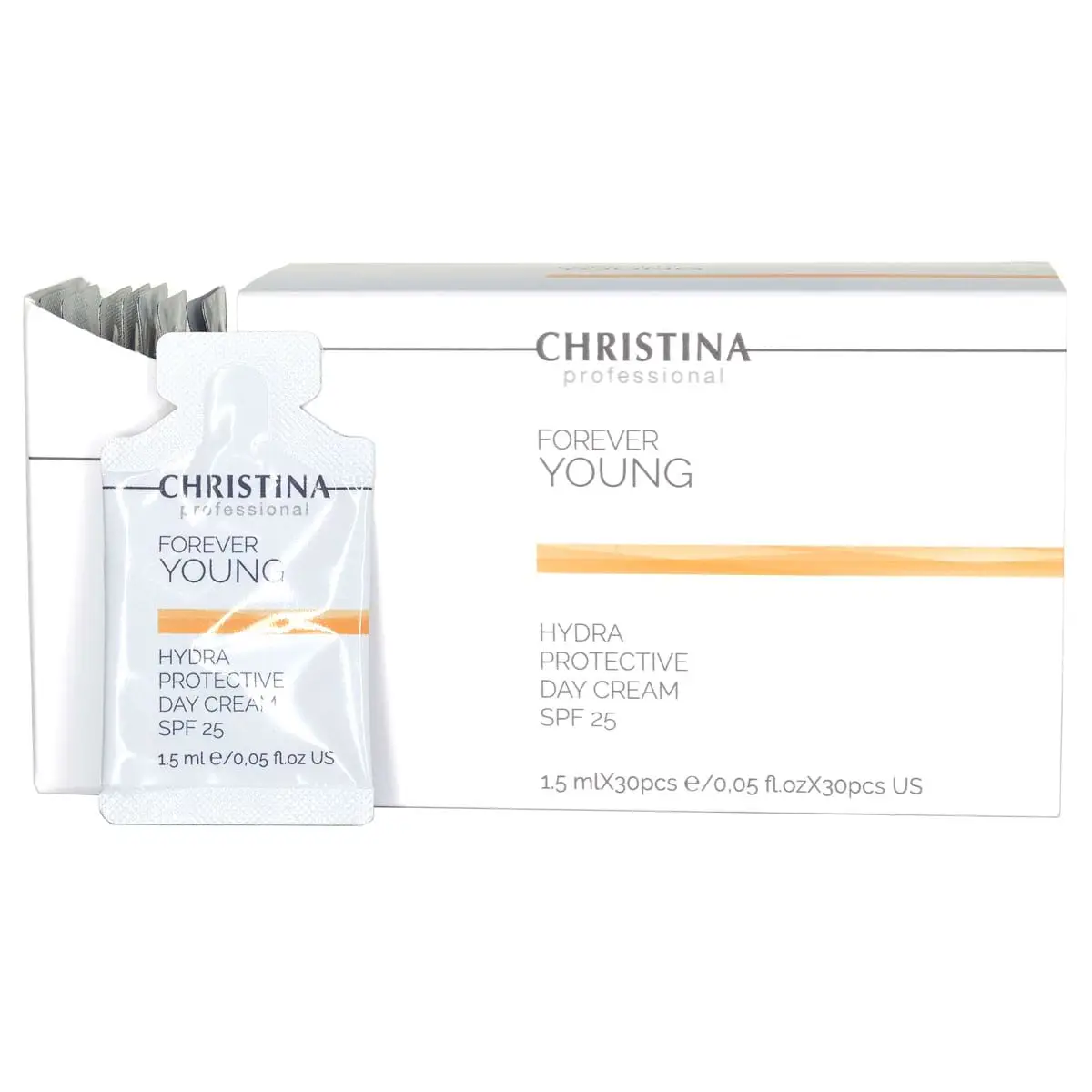 Дневной гидрозащитный крем СПФ 25 / Hydra Protective Day Cream SPF 25, Forever Young, Christina (Кристина) - 1,5 мл х 30 шт