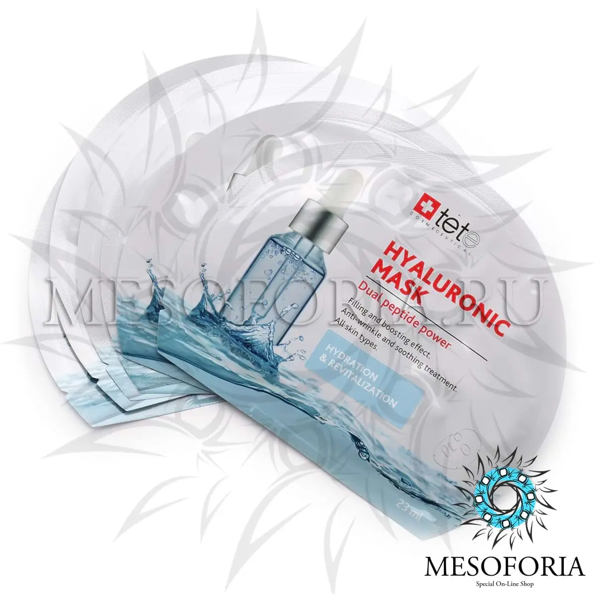 Тканевая маска-биоревитализант / Hyaluronic Mask Hydration And Revitalization, Tete Cosmeceutical - 6 шт