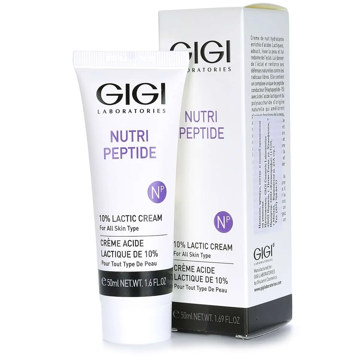 Крем пептидный увлажняющий с 10% молочной кислотой / 10% Lactic cream, Nutri-Peptide, GiGi (Джи Джи) - 50 мл Крем пептидный увлажняющий с 10% молочной кислотой / 10% Lactic cream, Nutri-Peptide, GiGi (Джи Джи) - 50 мл