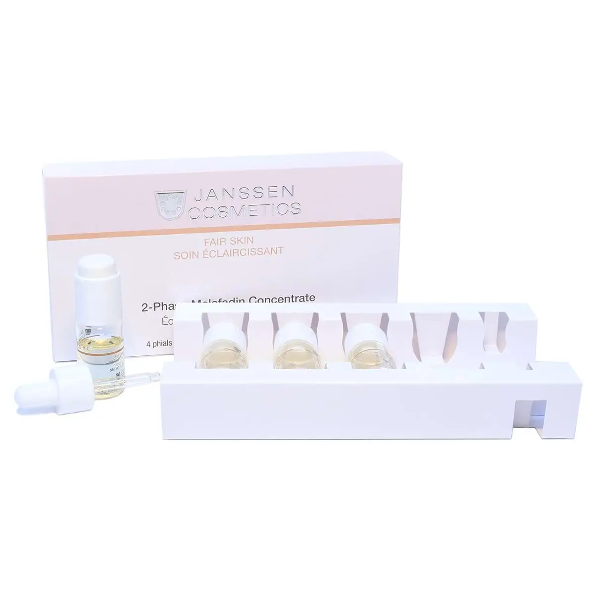 Двухфазный осветляющий комплекс / 2-Phase Melafadin Concentrate, Fair Skin, Janssen Cosmetics (Янсен косметика), 4 x 10 мл