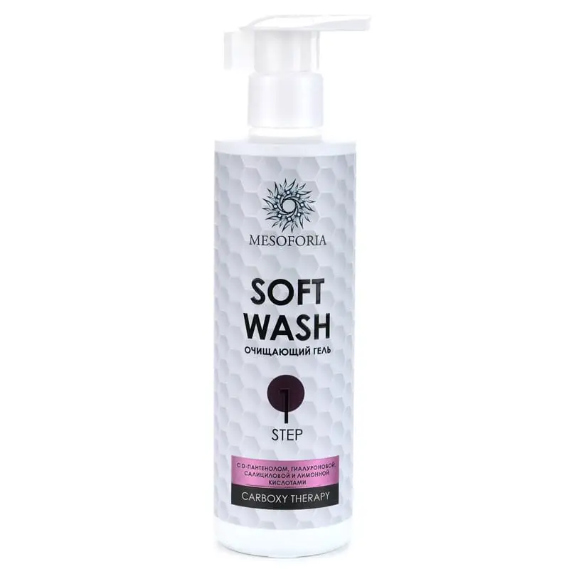 Soft Wash / Очищающий гель с D-пантенолом, гиалуроновой, салициловой и лимонной кислотами, Mesoforia (Мезофория) - 250 мл Soft Wash / Очищающий гель с D-пантенолом, гиалуроновой, салициловой и лимонной кислотами, Mesoforia (Мезофория) - 250 мл