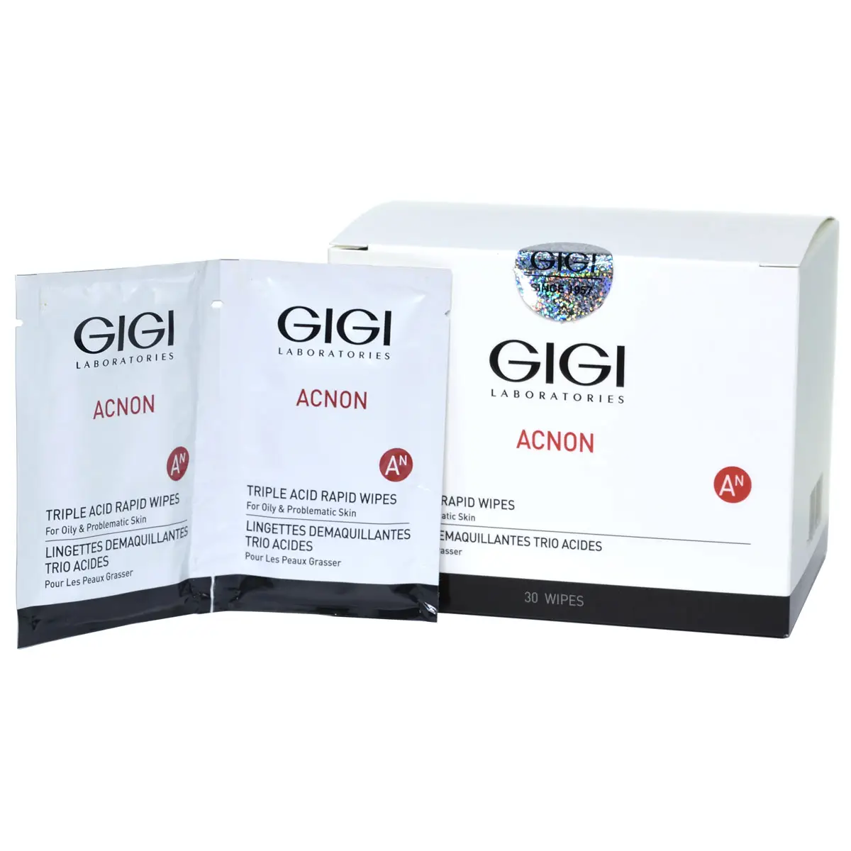 Салфетки-пилинг трехкислотные / Triple Acid Rapid Wipes, Acnon, GiGi (Джи Джи) - 30 шт Салфетки-пилинг трехкислотные / Triple Acid Rapid Wipes, Acnon, GiGi (Джи Джи) - 30 шт