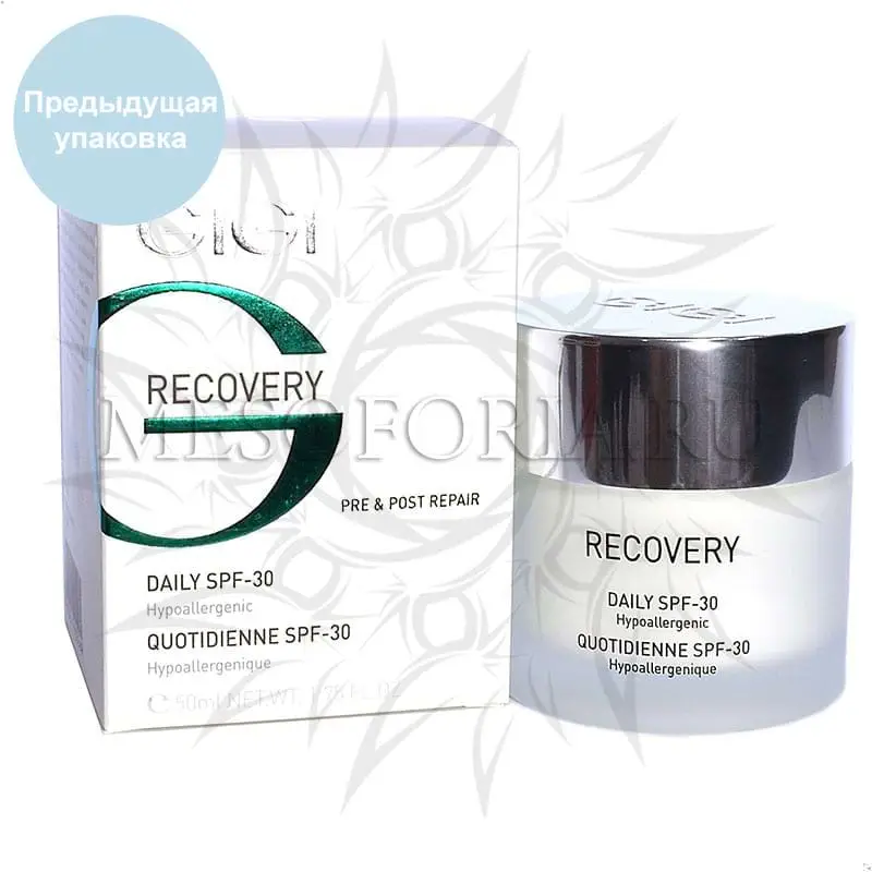 Крем увлажняющий восстанавливающий / Daily SPF - 30, Recovery, GiGi (Джи Джи) - 50 мл