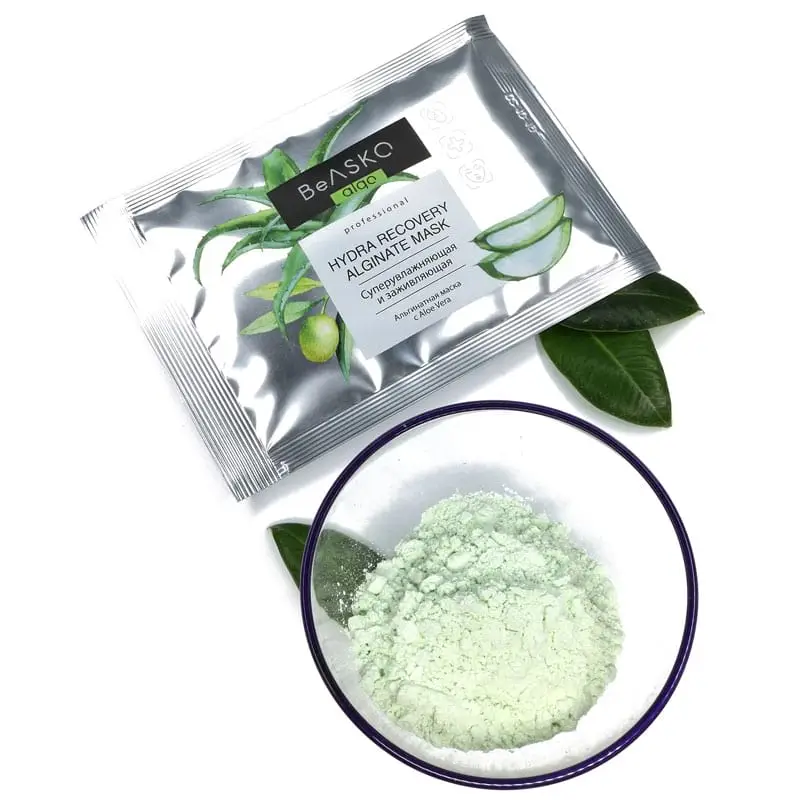 Альгинатная маска суперувлажняющая и заживляющая с Aloe Vera / Hydra Recovery Alginate Mask, BeASKO - 6*30 гр Альгинатная маска суперувлажняющая и заживляющая с Aloe Vera / Hydra Recovery Alginate Mask, BeASKO - 6*30 гр
