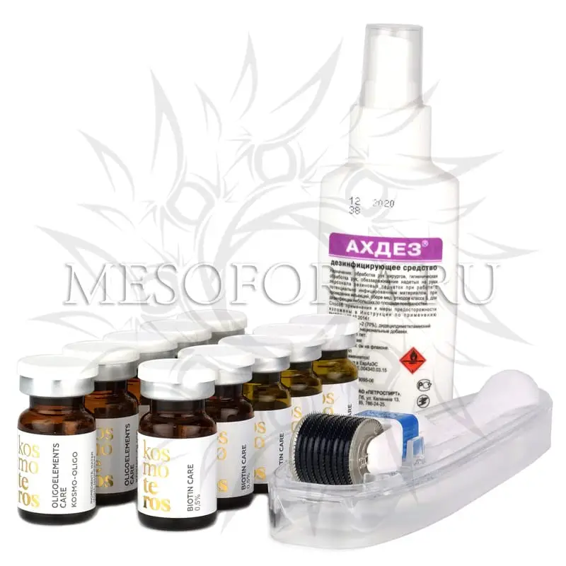 Набор со скальпроллером Beauty Micro Needle, косметикой KOSMOTEROS и средством для дезинфекции Набор со скальпроллером Beauty Micro Needle, косметикой KOSMOTEROS и средством для дезинфекции