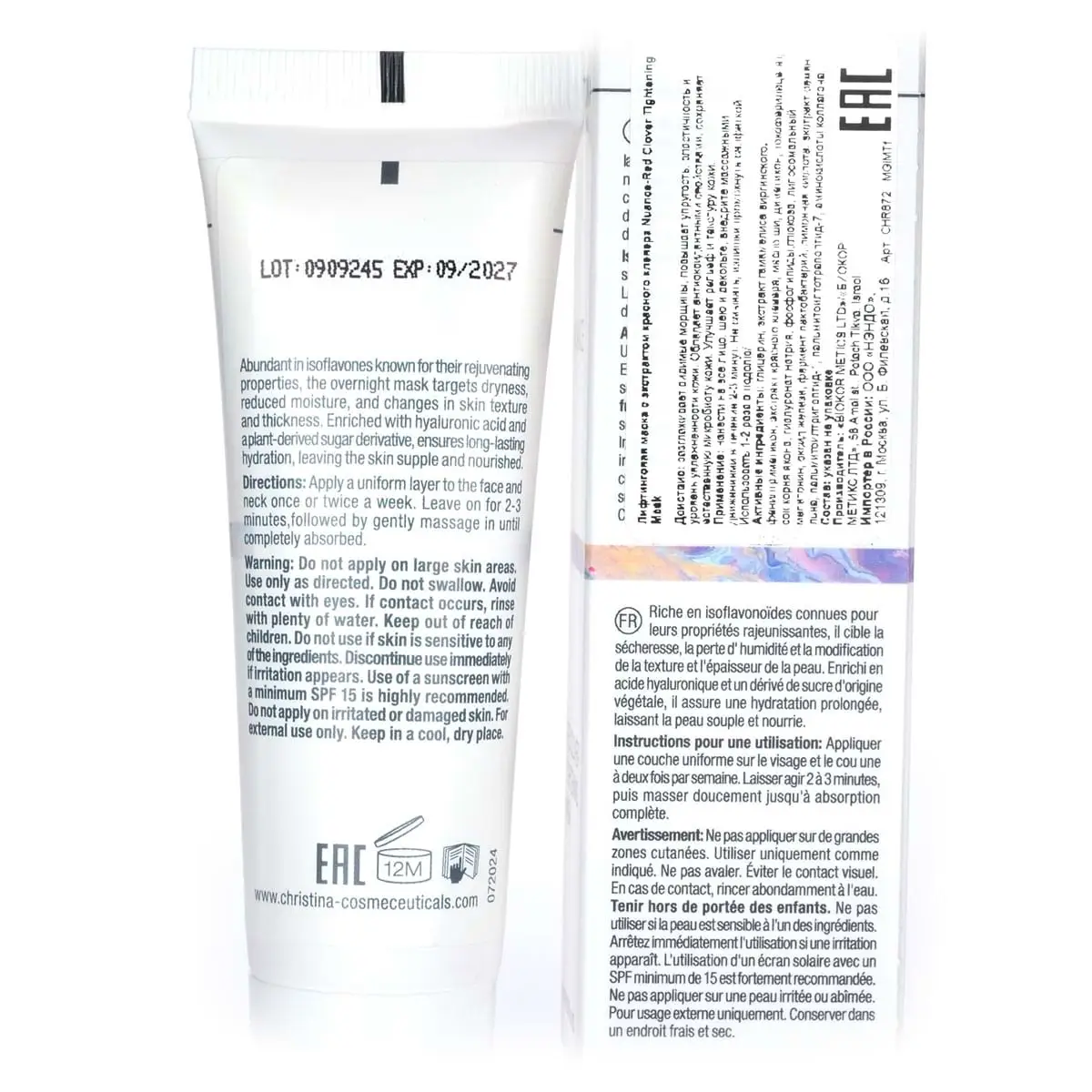 Лифтинговая маска с экстрактом красного клевера / Red Clover Tightening Mask, Nuance, Christina (Кристина) - 50 мл Лифтинговая маска с экстрактом красного клевера / Red Clover Tightening Mask, Nuance, Christina (Кристина) - 50 мл