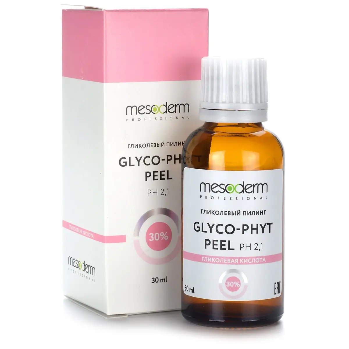 Гликолевый пилинг 30% с койевой и фитиновой кислотой / Glyco-Phyt Peel 30%, Mesoderm (Мезодерм), 30 мл Гликолевый пилинг 30% с койевой и фитиновой кислотой / Glyco-Phyt Peel 30%, Mesoderm (Мезодерм), 30 мл