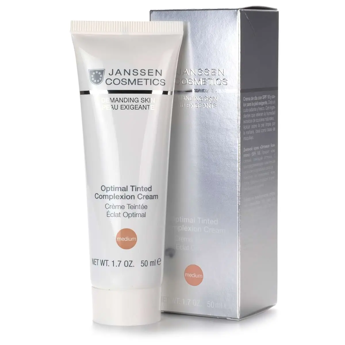 Дневной крем «Оптимал Комплекс» Medium (SPF 10) / Optimal Tinted Complexion Cream Medium, Demanding skin, Janssen Cosmetics (Янсен косметика), 50 мл Дневной крем «Оптимал Комплекс» Medium (SPF 10) / Optimal Tinted Complexion Cream Medium, Demanding skin, Janssen Cosmetics (Янсен косметика), 50 мл