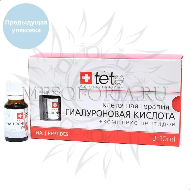 Гиалуроновая кислота + комплекс пептидов Tete, 30 мл Гиалуроновая кислота + комплекс пептидов Tete, 30 мл