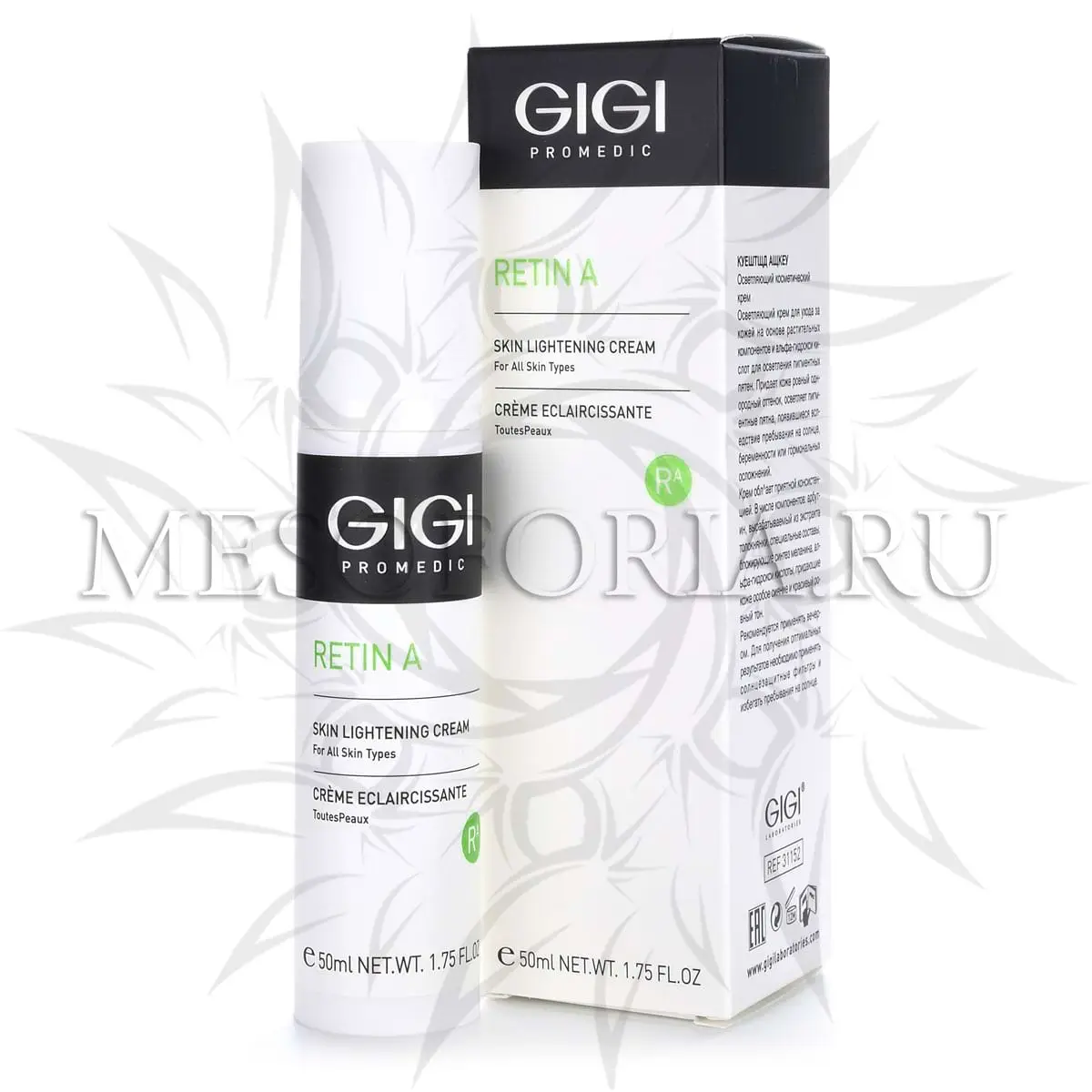 Крем отбеливающий мультикислотный / Skin Lightening Cream, Retin A, GiGi (Джи Джи) - 50 мл Крем отбеливающий мультикислотный / Skin Lightening Cream, Retin A, GiGi (Джи Джи) - 50 мл